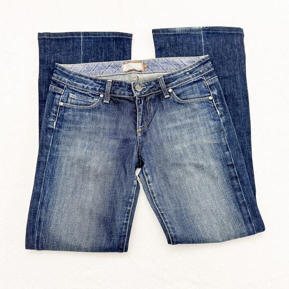 Paige Laurel Canyon Flare Leg Dark Wash Denim Jeans Size 28 - Picture 6 of 9